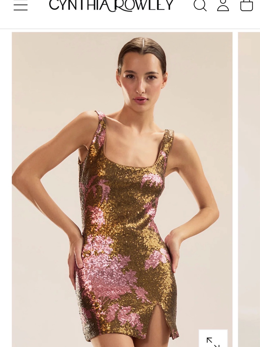 Cynthia Rowley Golden Hour Sequin Dress